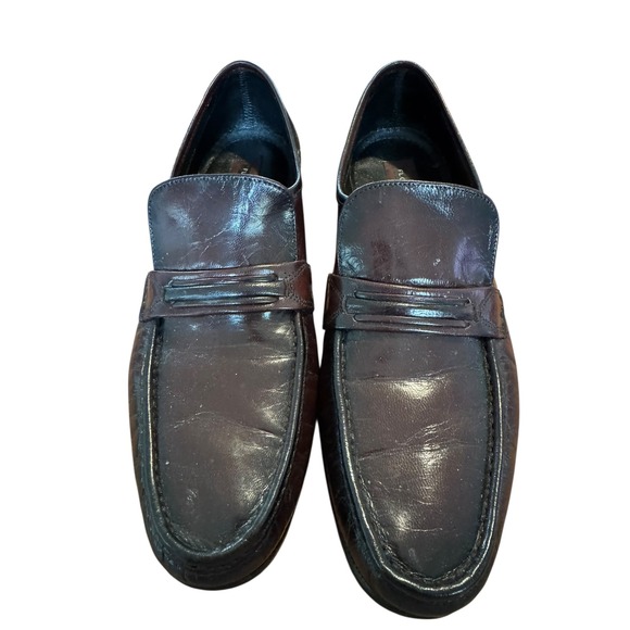 Florsheim Mens Dark Brown Leather Classic Penny Loafer Shoes Size 10.5‎ D